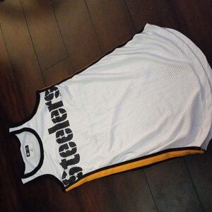 NFL tank Dress.  Steelers 🏈 Team Apparel Women's White Mesh Dress